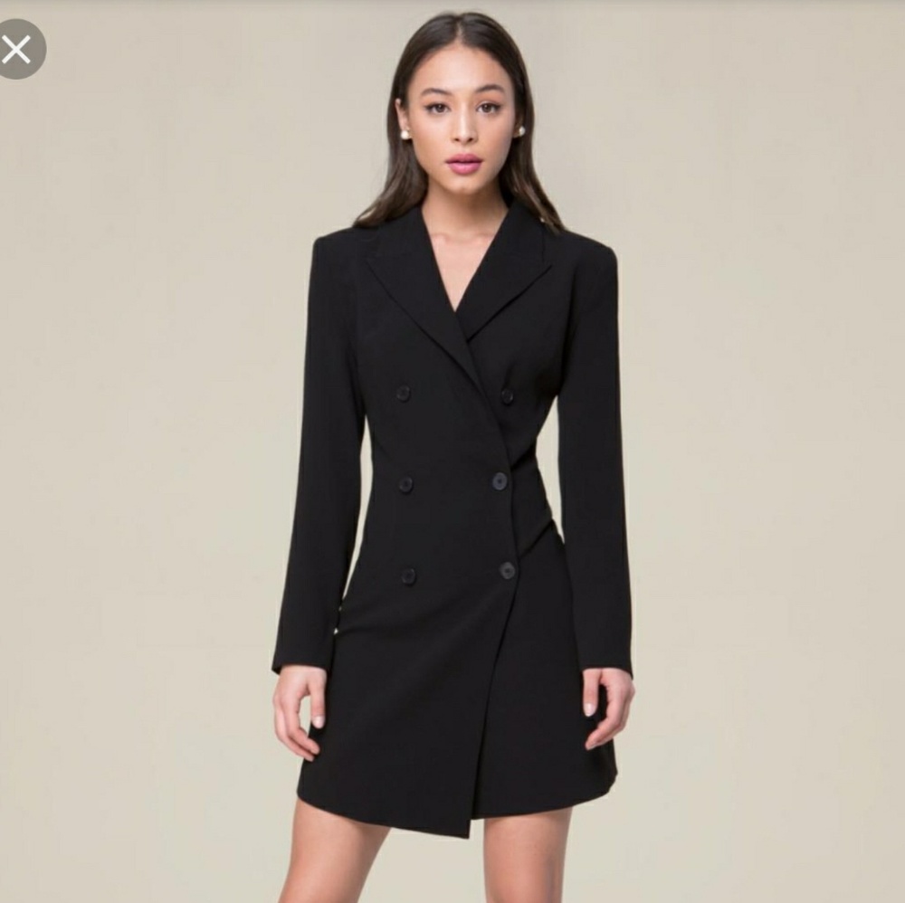 Bebe black double breasted dress